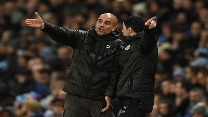 Pep Guardiola and Mikel Arteta